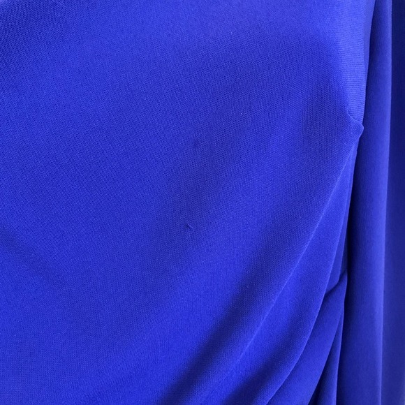 Talbot Runhof Purple Blue Long Asymmetrical Neck Designer Gown sz 14-runs small - Picture 12 of 12